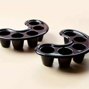 Black 2pcs Nail Enhancement Five Finger Soaking Bowl for nail Polish remover